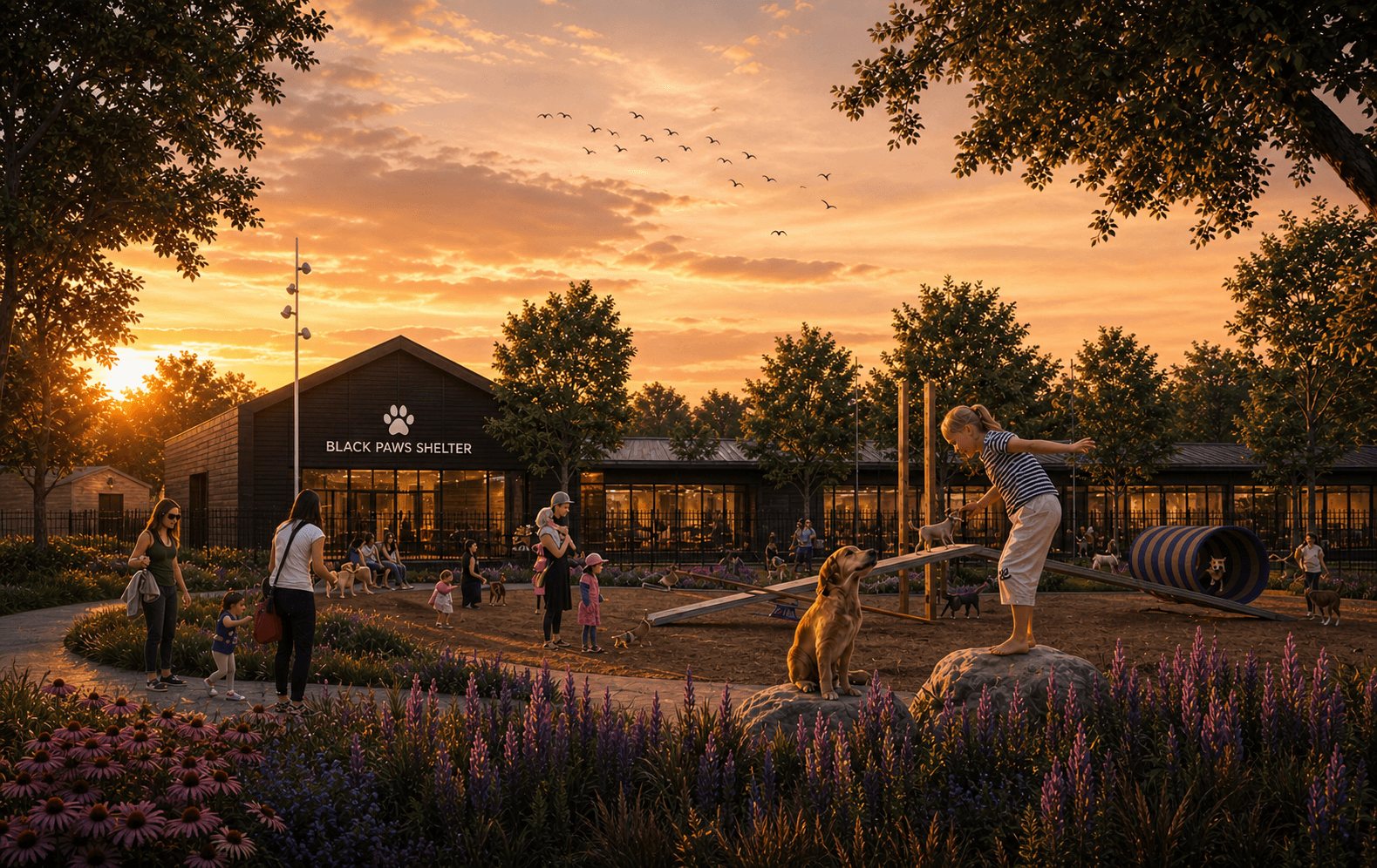 Modern vision for a Black Paws center focused on welfare